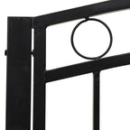 vidaXL Gartenbank mit Tisch Schwarz 120 cm Stahl