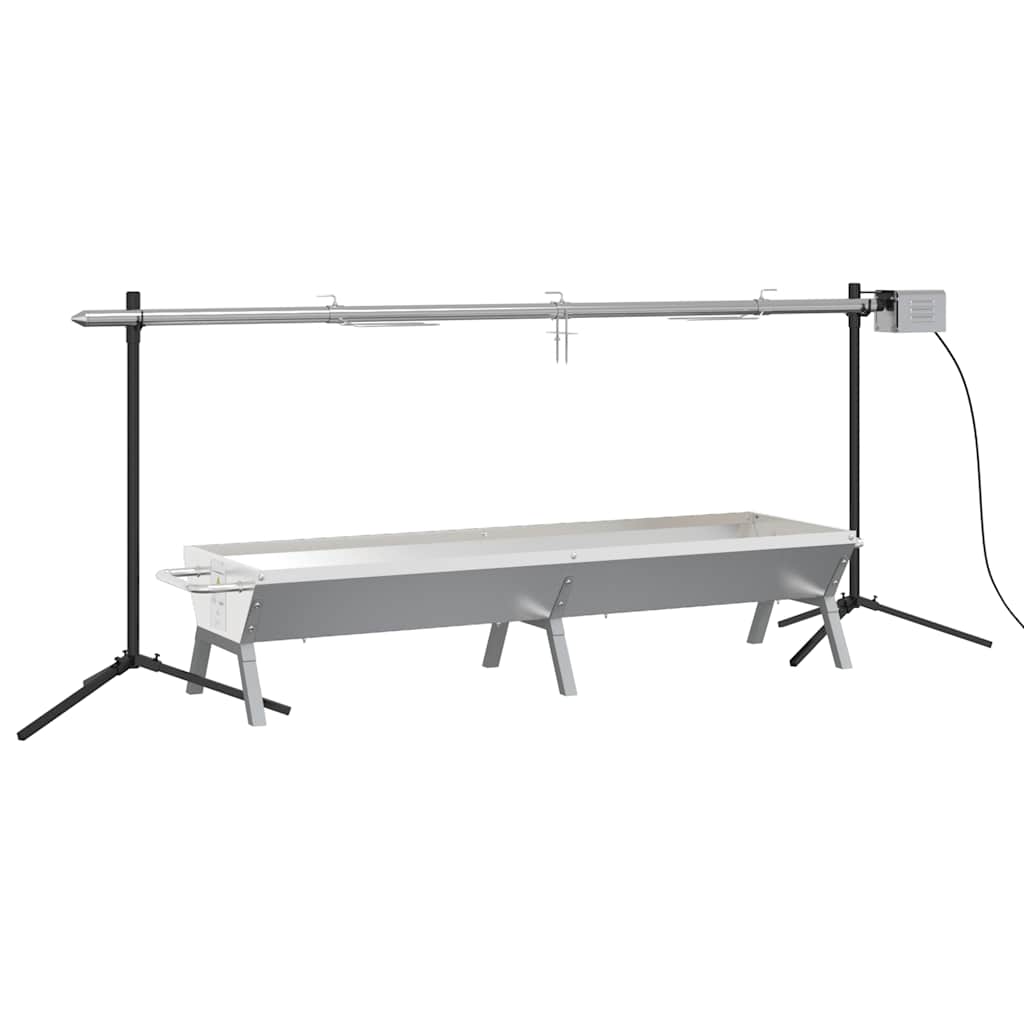 vidaXL Rotisserie-Grill Automatisch Edelstahl