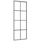 vidaXL Schiebetür mit Beschlag 76x205 cm ESG-Glas & Aluminium