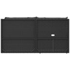 vidaXL 5-tlg. Garten-Lounge-Set mit Kissen Schwarz Poly Rattan