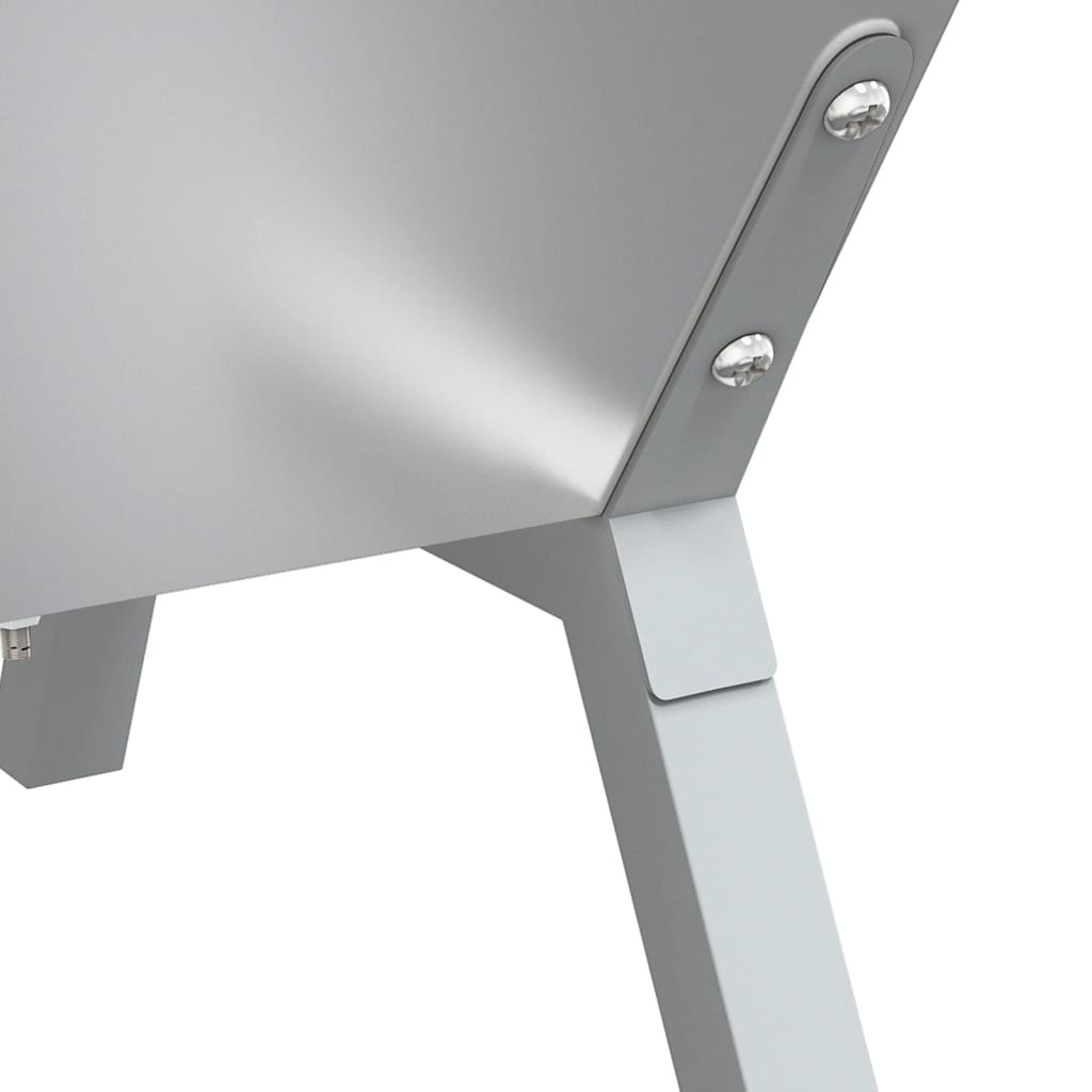 vidaXL Grill Silbern 158x42x31 cm Edelstahl