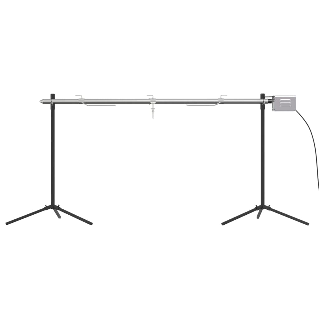 vidaXL Automatischer Grillspieß mit Motor Edelstahl 150x46,5x82,5 cm