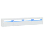 vidaXL TV-Schrank mit LED-Leuchten Weiß 240x35x40 cm
