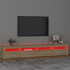 vidaXL TV-Schrank mit LED-Leuchten Sonoma-Eiche 240x35x40 cm