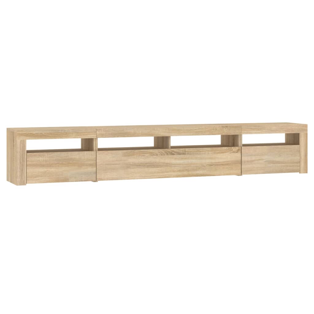 vidaXL TV-Schrank mit LED-Leuchten Sonoma-Eiche 240x35x40 cm