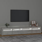 vidaXL TV-Schrank mit LED-Leuchten Betongrau 240x35x40 cm