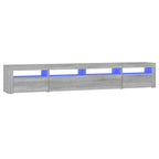 vidaXL TV-Schrank mit LED-Leuchten Grau Sonoma 240x35x40 cm