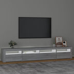 vidaXL TV-Schrank mit LED-Leuchten Grau Sonoma 240x35x40 cm