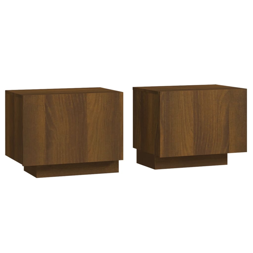 vidaXL Nachttisch Braun Eichen-Optik 100x35x40 cm Holzwerkstoff