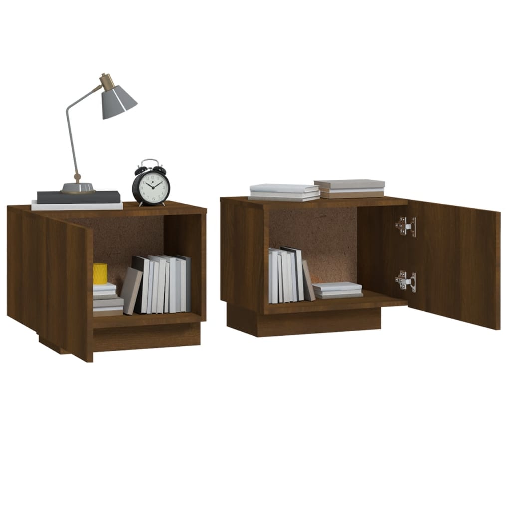 vidaXL Nachttisch Braun Eichen-Optik 100x35x40 cm Holzwerkstoff