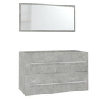 vidaXL 3-tlg. Badmöbel-Set Betongrau
