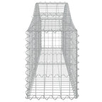 vidaXL Gabione mit Hochbogen 200x30x40/60 cm Verzinktes Eisen