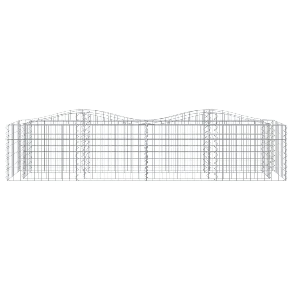 vidaXL Gabionen-Hochbeet mit Hochbogen 200x50x50 cm Verzinktes Eisen