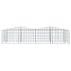 vidaXL Gabionen-Hochbeet mit Hochbogen 200x50x50 cm Verzinktes Eisen