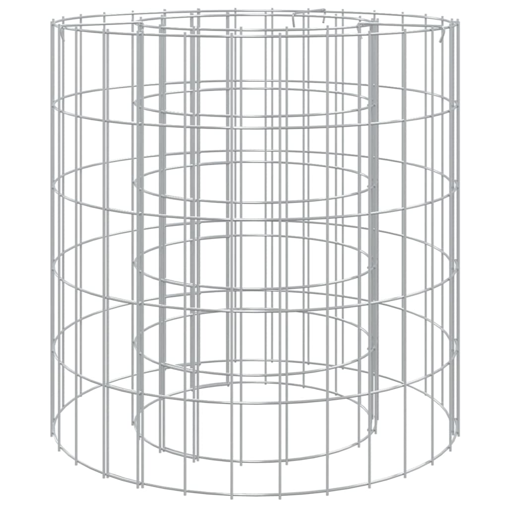 vidaXL Gabionen-Feuerstelle Ø 50 cm Verzinktes Eisen