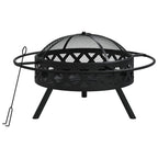 vidaXL Feuerschale mit Schürhaken 70 cm XXL Stahl