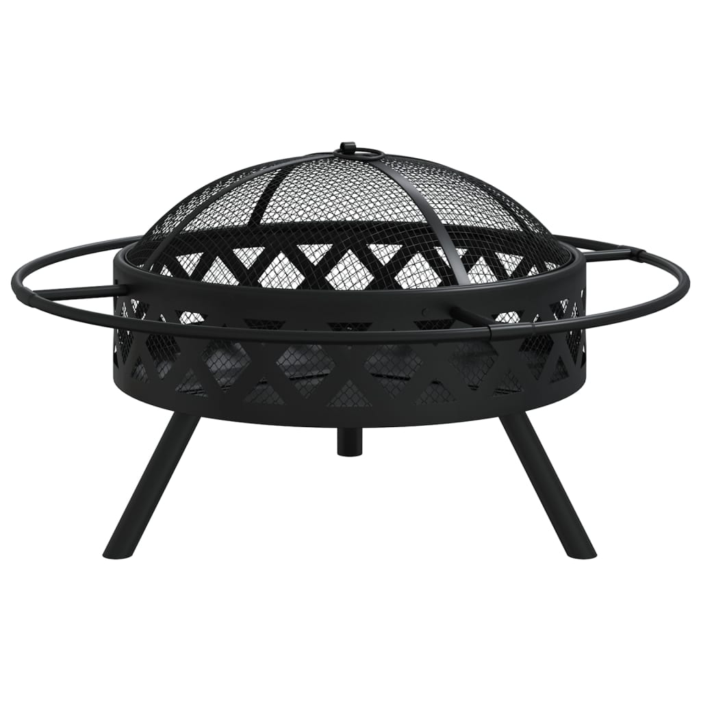 vidaXL Feuerschale mit Schürhaken 70 cm XXL Stahl