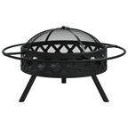 vidaXL Feuerschale mit Schürhaken 70 cm XXL Stahl
