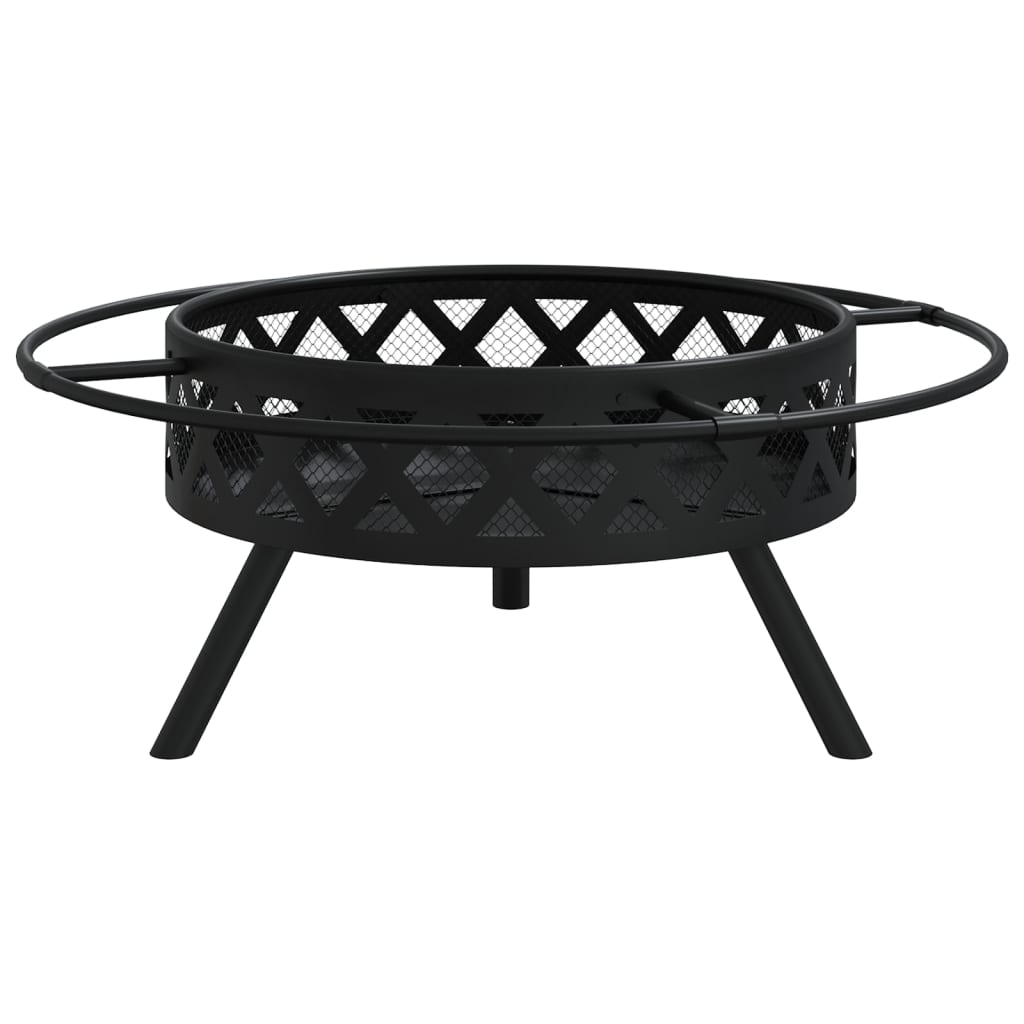 vidaXL Feuerschale mit Schürhaken 70 cm XXL Stahl