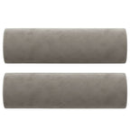 vidaXL 2-Sitzer-Sofa mit Kissen Hellgrau 140 cm Samt