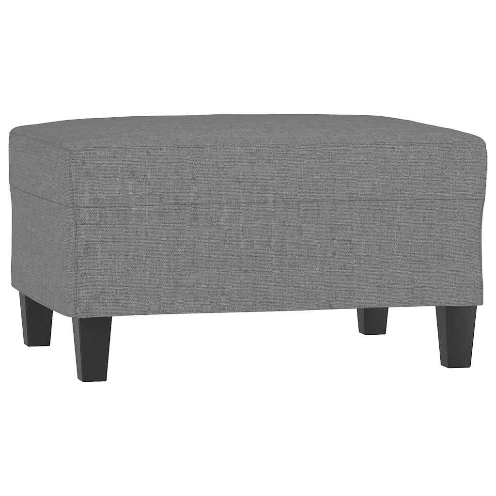 vidaXL 3-Sitzer-Sofa mit Hocker Dunkelgrau 210 cm Stoff