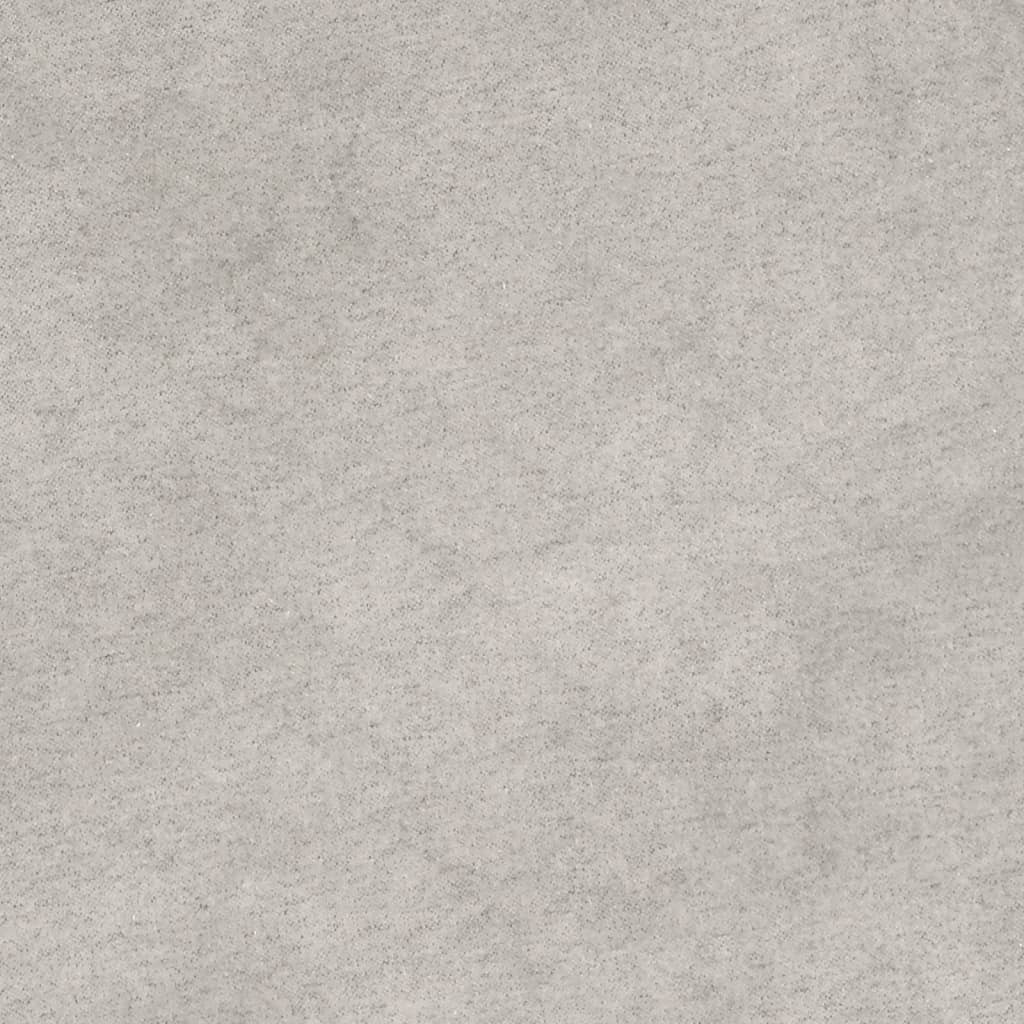 vidaXL Sessel mit Hocker Hellgrau 60 cm Mikrofasergewebe