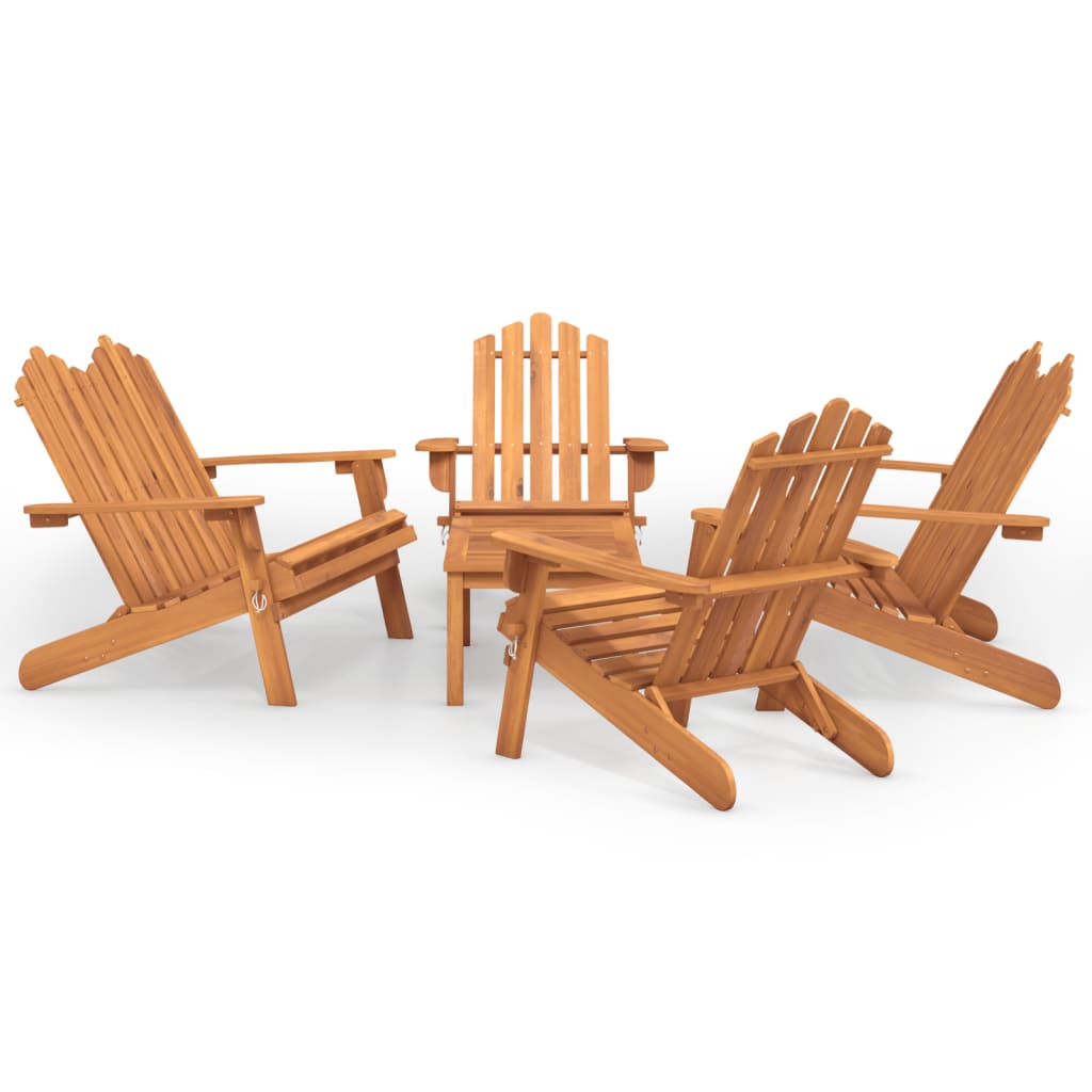 vidaXL 5-tlg. Garten-Lounge-Set Adirondack Massivholz Akazie