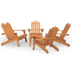 vidaXL 5-tlg. Garten-Lounge-Set Adirondack Massivholz Akazie