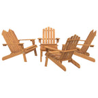 vidaXL 5-tlg. Garten-Lounge-Set Adirondack Massivholz Akazie