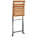 vidaXL 5-tlg. Bistro-Set Klappbar Massivholz Akazie und Stahl