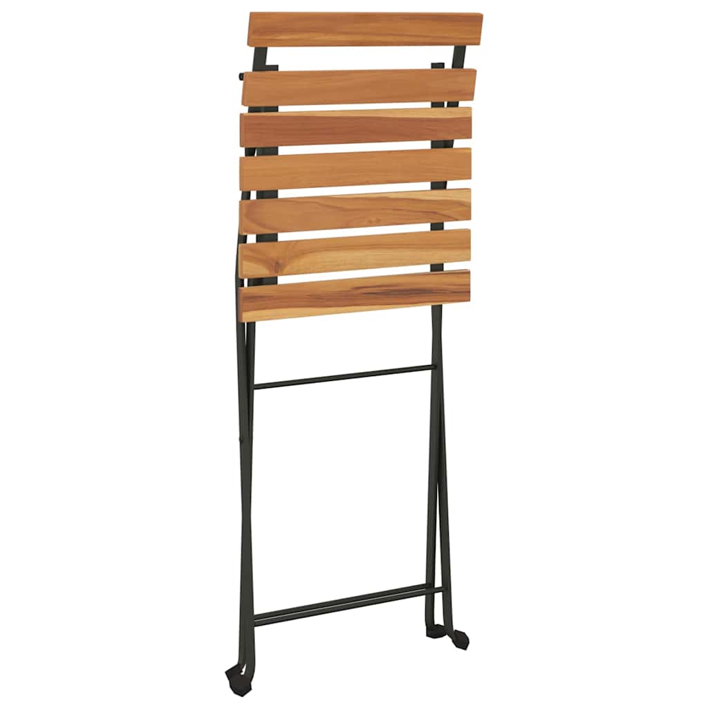 vidaXL 7-tlg. Bistro-Set Klappbar Massivholz Akazie und Stahl