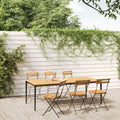 vidaXL Klappbare Gartenstühle 6 Stk. Stahl und Massivholz Akazie