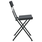 vidaXL Bistrostühle 4 Stk. Klappbar Schwarz Poly Rattan und Stahl