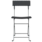 vidaXL Bistrostühle 8 Stk. Klappbar Schwarz Poly Rattan und Stahl