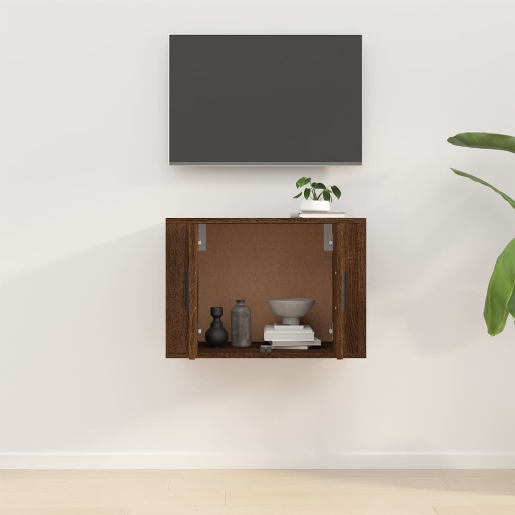 vidaXL TV-Wandschrank Braun Eichen-Optik 57x34,5x40 cm