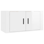 vidaXL TV-Wandschrank Hochglanz-Weiß 80x34,5x40 cm