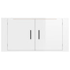 vidaXL TV-Wandschrank Hochglanz-Weiß 80x34,5x40 cm