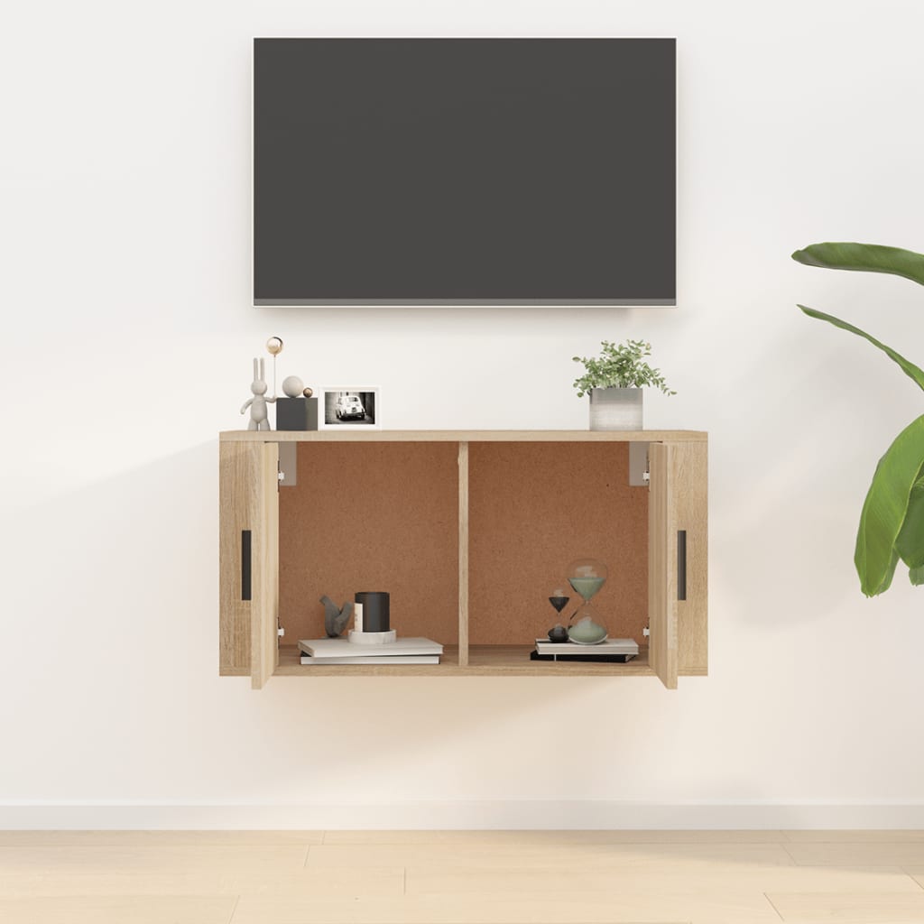 vidaXL TV-Wandschrank Sonoma-Eiche 80x34,5x40 cm