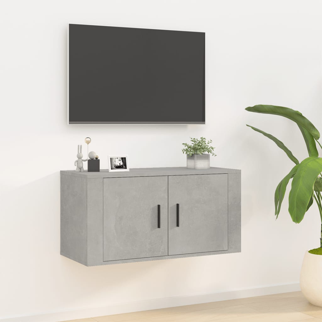 vidaXL TV-Wandschrank Betongrau 57x34,5x40 cm