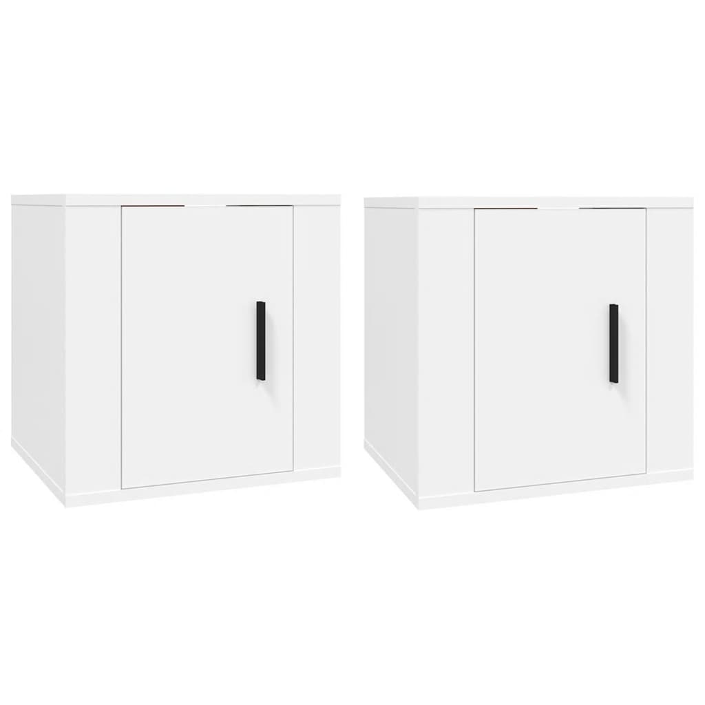vidaXL TV-Wandschränke 2 Stk. Weiß 40x34,5x40 cm