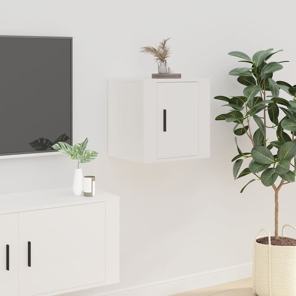 vidaXL TV-Wandschränke 2 Stk. Weiß 40x34,5x40 cm