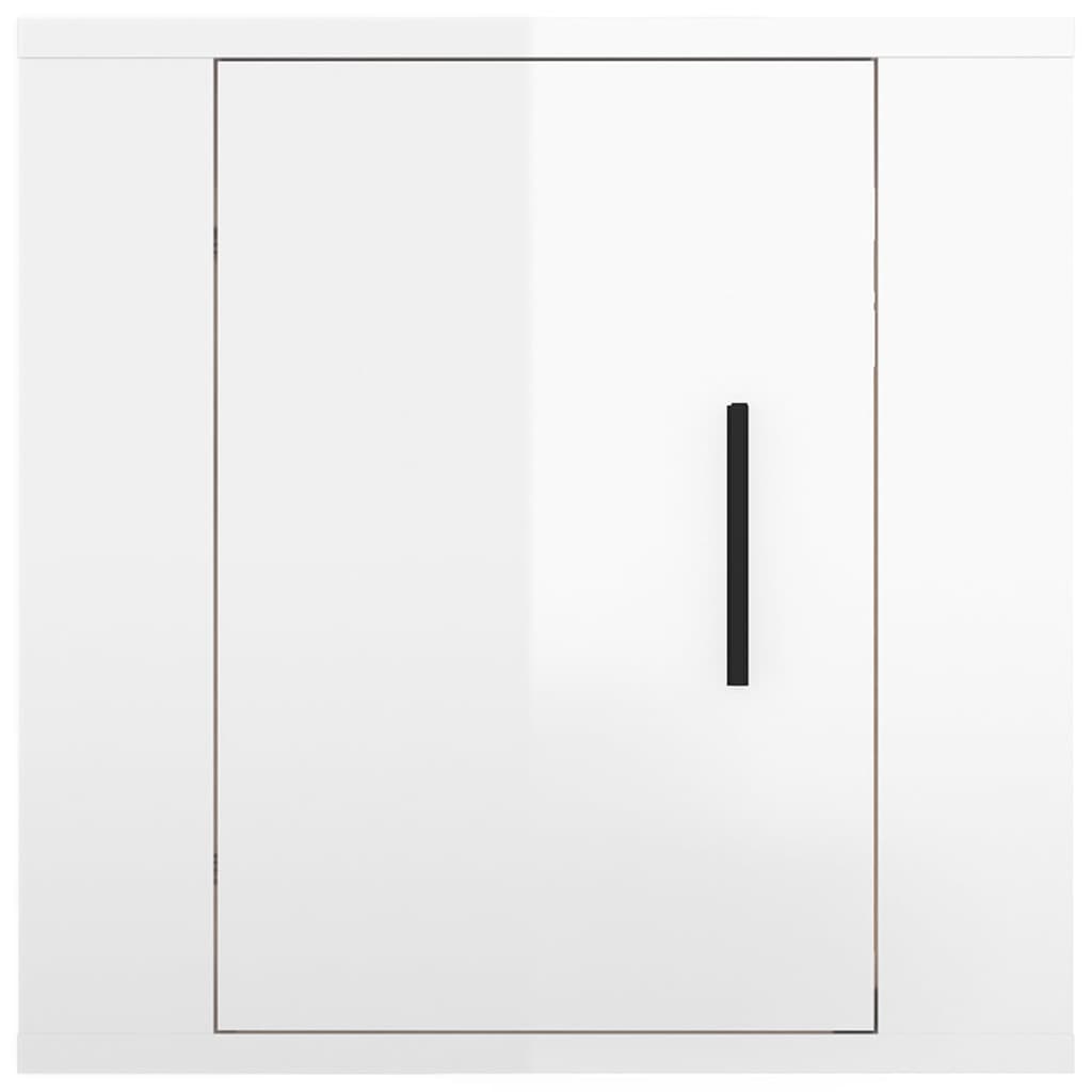 vidaXL TV-Wandschränke 2 Stk. Hochglanz-Weiß 40x34,5x40 cm