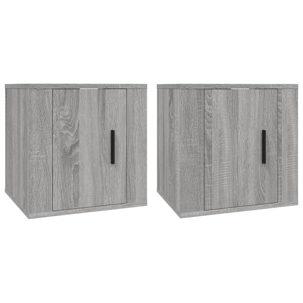 vidaXL TV-Wandschränke 2 Stk. Grau Sonoma 40x34,5x40 cm