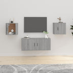 vidaXL TV-Wandschränke 2 Stk. Grau Sonoma 40x34,5x40 cm