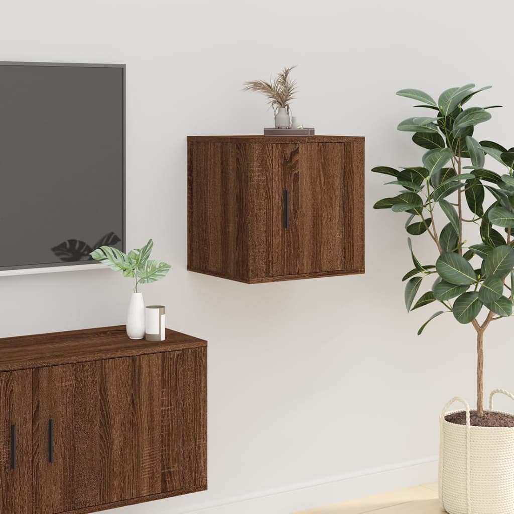 vidaXL TV-Wandschrank Braun Eichen-Optik 57x34,5x40 cm