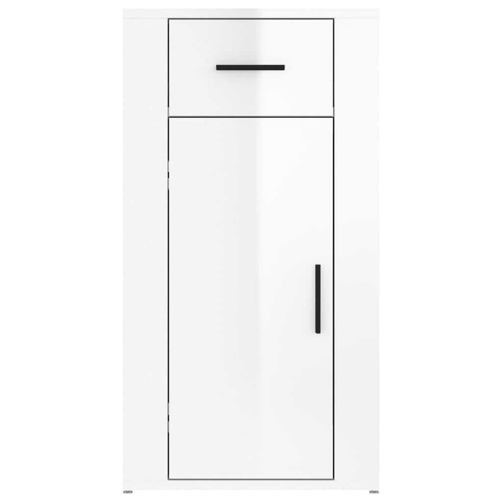 vidaXL Büroschrank Hochglanz-Weiß 40x49x75 cm Holzwerkstoff
