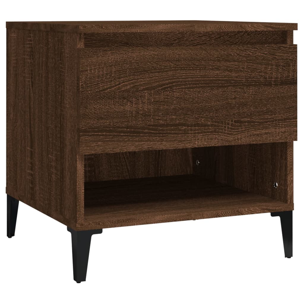 vidaXL Beistelltische 2 Stk. Braun Eichen-Optik 50x46x50 cm