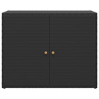 vidaXL Gartenschrank Schwarz 100 x 55,5 x 80 cm Poly Rattan
