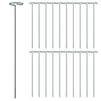 vidaXL Pflanzenstützen 20 Stk. Dunkelgrün 40 cm Stahl