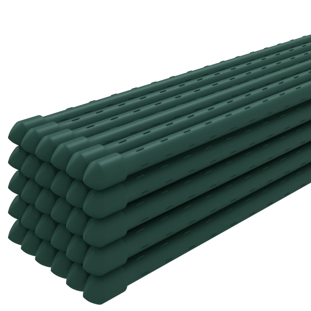 vidaXL Pflanzenstützen 30 Stk. Grün 60 cm Stahl